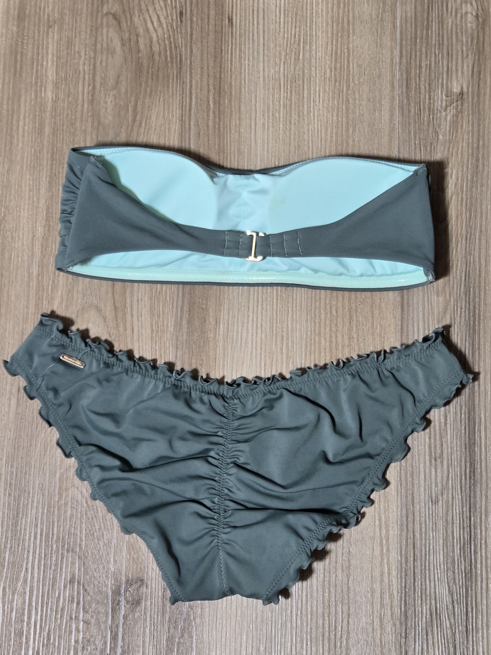 Victoria's Secret Olive Green and Ruffle Bikini Bottoms - Picture 2 of 4